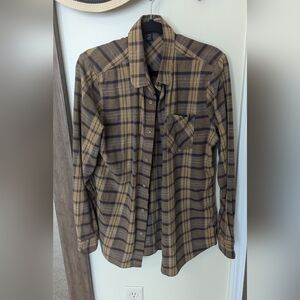 Mens XL modern fit Volcom button down flannel